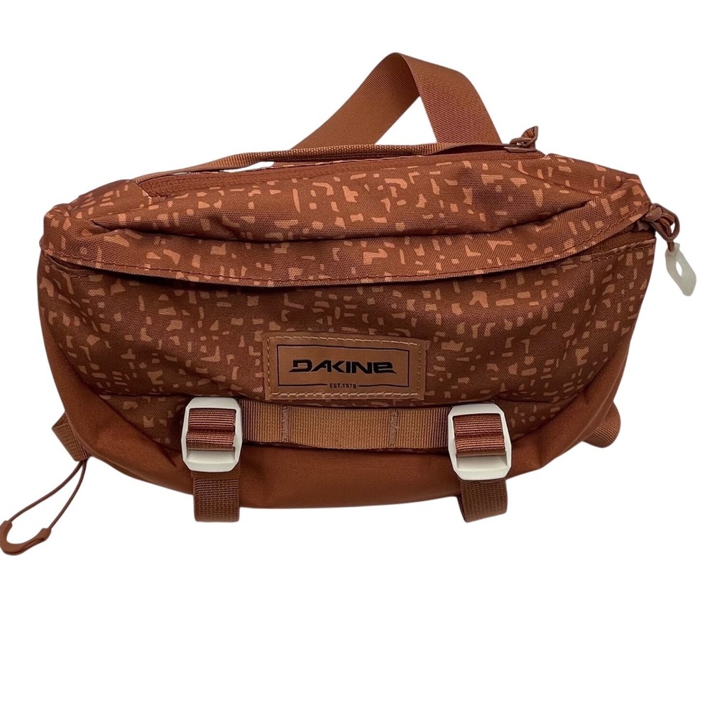 Dakine Hot Laps 2L Bike Waist Bag Brown Geometric Print Hip Pack
